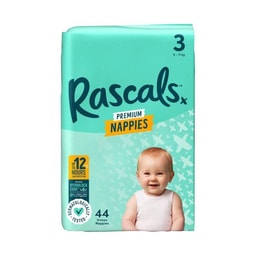Rascal Size 6 Buy Rascals Premium Nappies Size 3 (6-11kg) 88 Pack | Coles