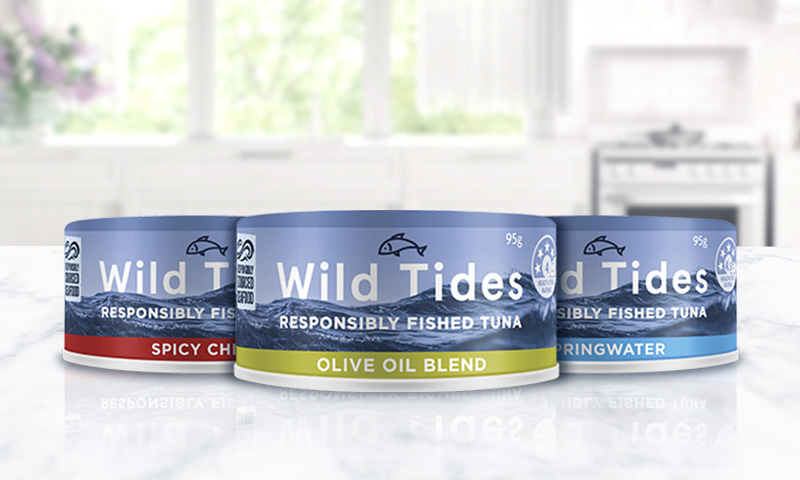 3 cans of Coles Wild Tides responsibly fished tuna