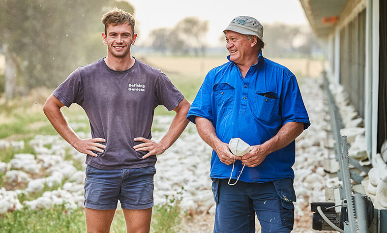 Craig Mackenzie on his chicken farm