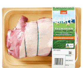 Coles GRAZE Lamb Shoulder Roast Boneless 