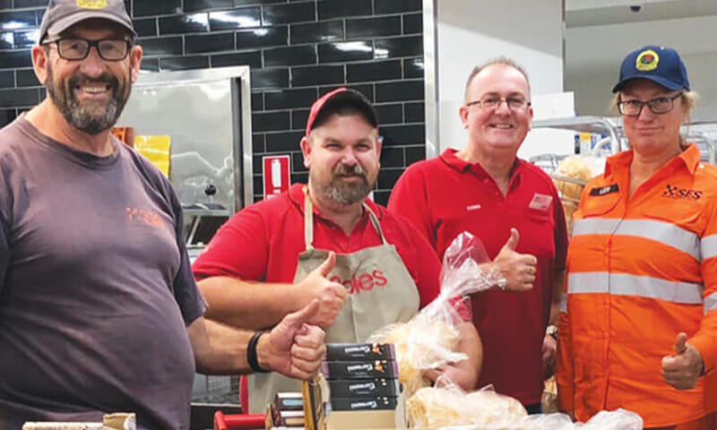 John Appleby and team at a NSW Coles store