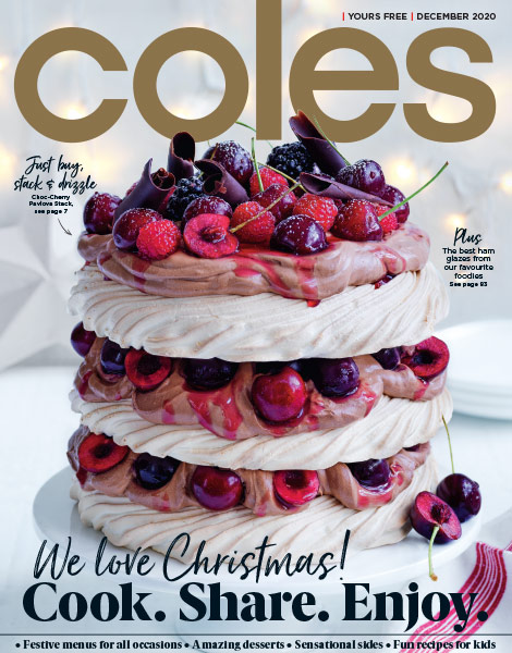The front cover of the december coles magazine