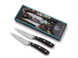 Two MasterChef steak knives with two in packaging 