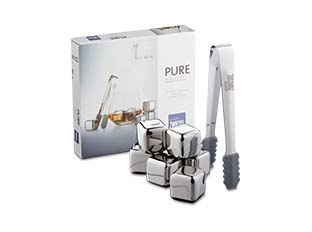 Stainless Steel Ice Cubes & Tongs Set