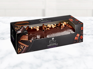 Coles Finest Mirror Glaze Mousse Belgian Chocolate & Salted Caramel 570g in packet