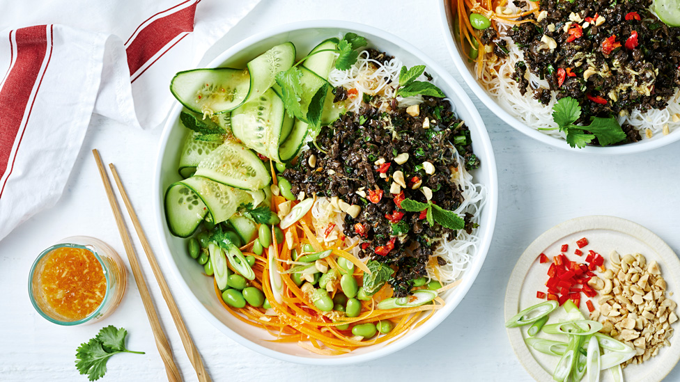 Mushroom mince buddah bowl.