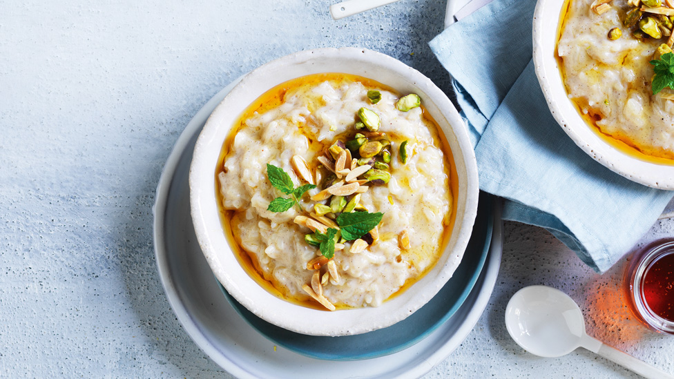 Persian-style slow cooker rice pudding