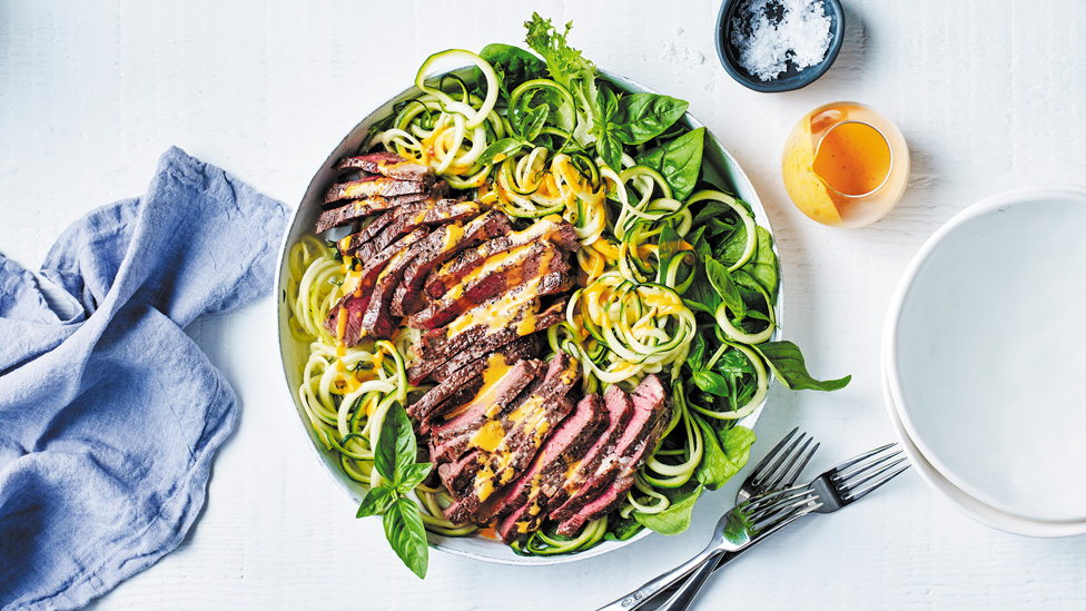 Thai beef and zoodle salad