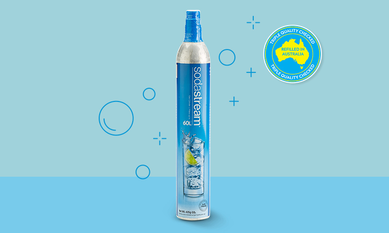 blue sodastream cylinder