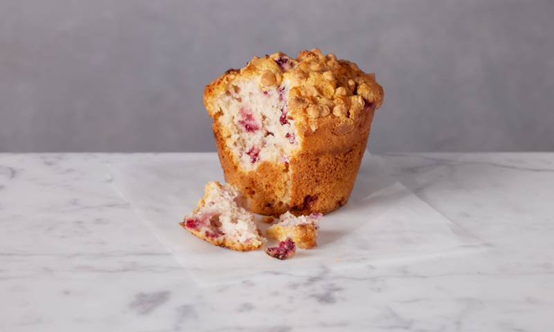 Raspberry White Choc Muffin
