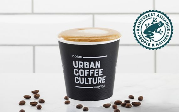 Rainforest Alliance certified coffee to go