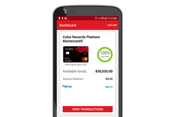 Coles Mastercard Mobile Wallet