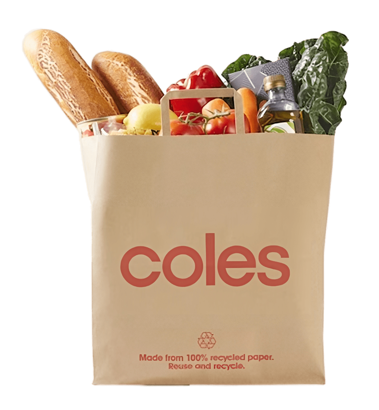 A paper bag full of fresh produce and groceries 