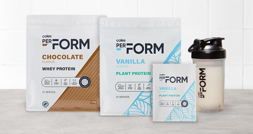 Coles Perform protein powders