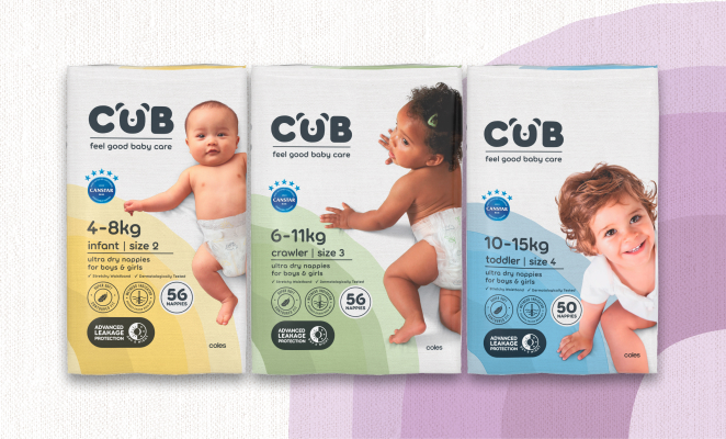 CUB nappies range