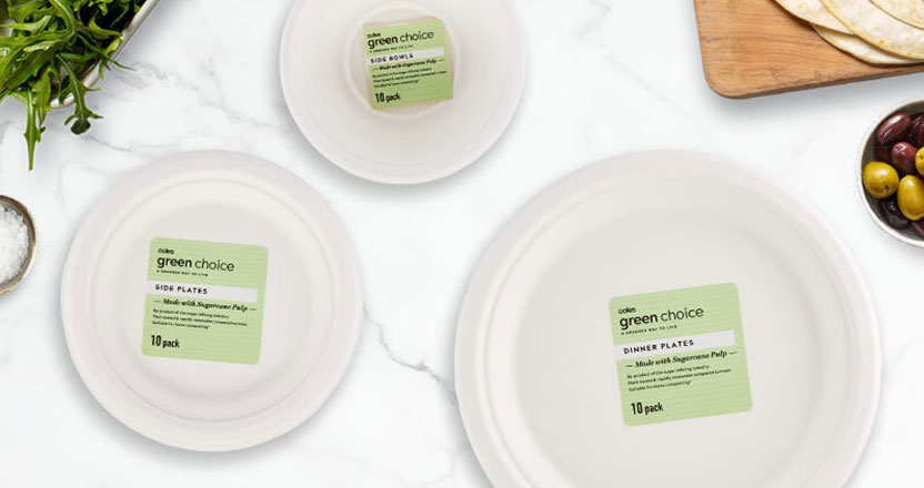 Coles Green Choice plates