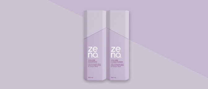 Zena hair care range - volume