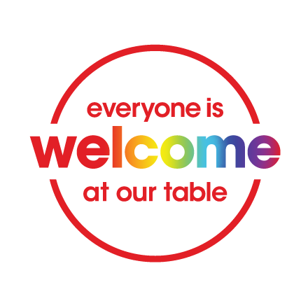 Everyone is welcome at our table. Proud partner Sydney Worldpride 2023.