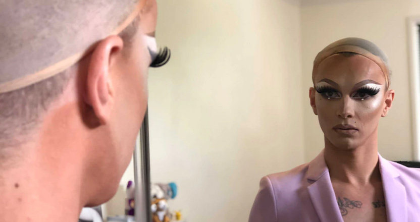 Tyler with a hair net