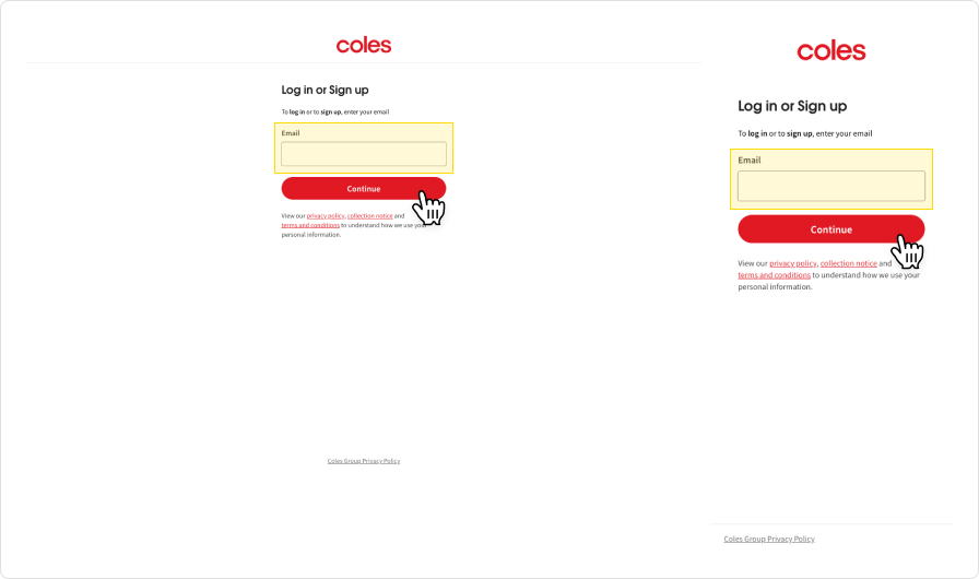 How to login on Coles website