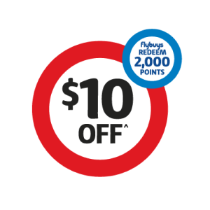 Flybuys 1 point per $1 spent roundel