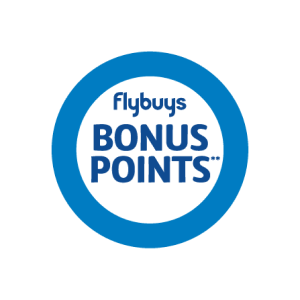 Flybuys 1 point per $1 spent roundel