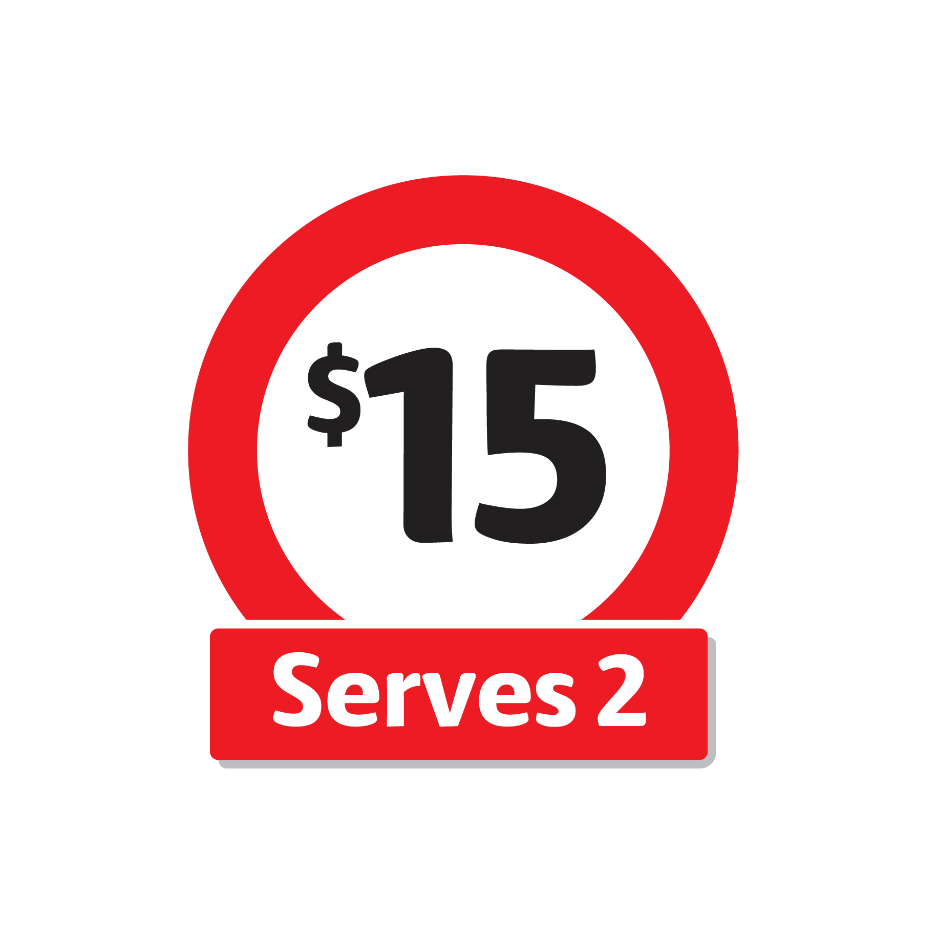 $15, serves 2