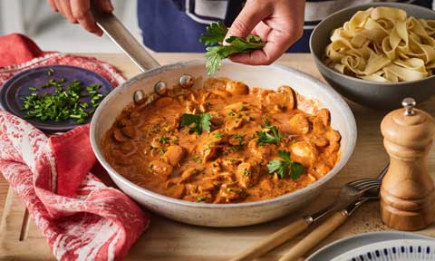 Mushroom stroganoff