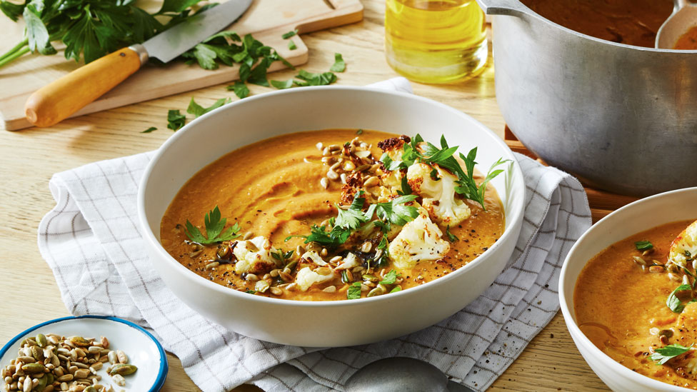 Pumpkin and cauliflower soup