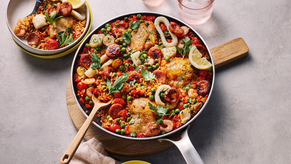 Paella Rice Adding Brown Rice Paella Recipe | Coles