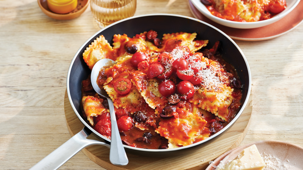 Beef Ravioli with Tomato & Olive Sauce Recipe | Coles