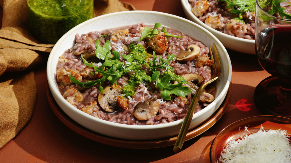Sausage & Red Wine Risotto Recipe | Coles