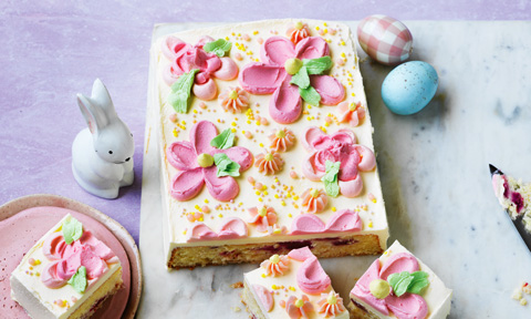 Lemon, Coconut & Raspberry Tray Cake Recipe | Coles