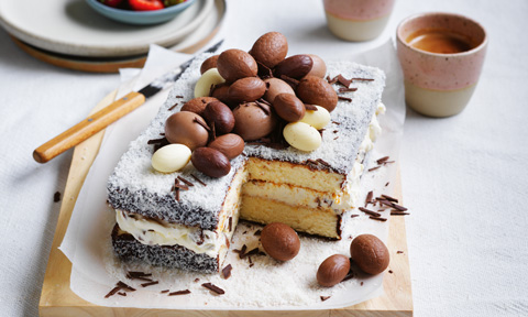 No-Bake Lamington & Easter Egg Cake Recipe | Coles