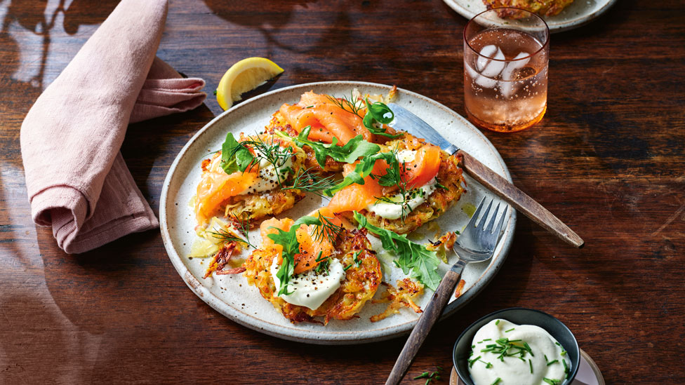 Potato cakes with apple 