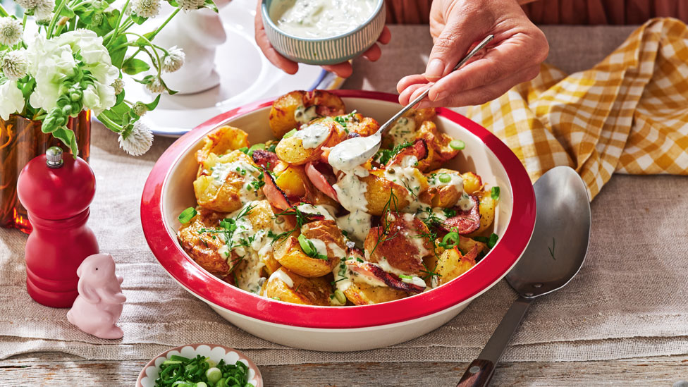 Roasted baby potato salad