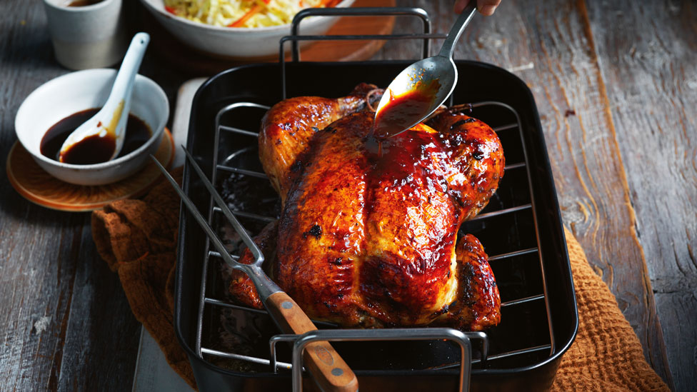 Soy, garlic and citrus roast chicken