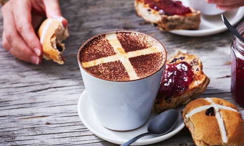Hot cross latte