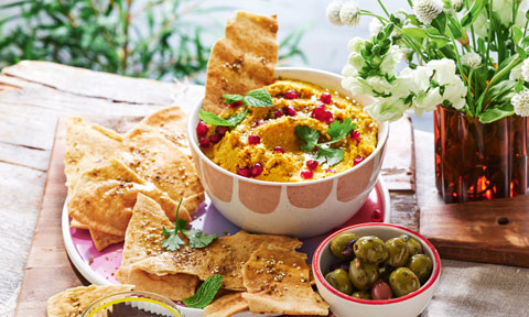 Spiced carrot hommus