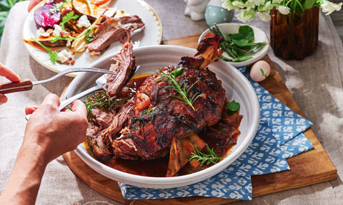 Sticky Slow-roasted Lamb with Sherry Vinegar Glaze Recipe | Coles