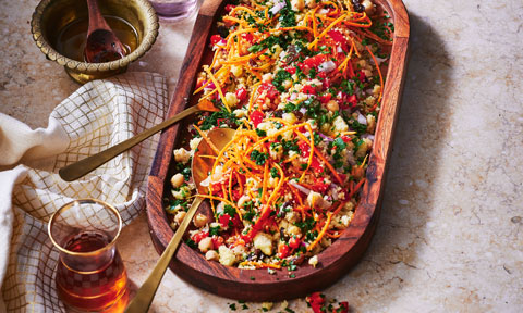 Vegan chickpea and couscous salad