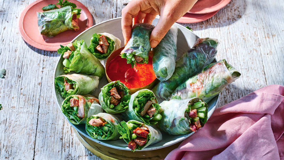 Peking Duck Rice Paper Rolls Recipe | Coles
