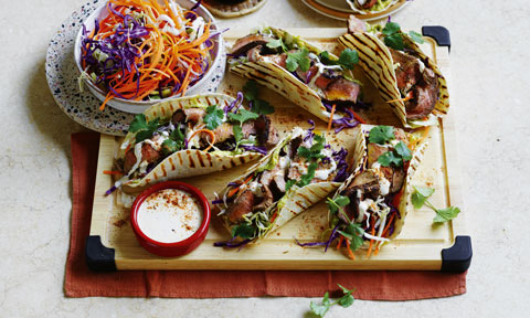 Texan-style steak tacos