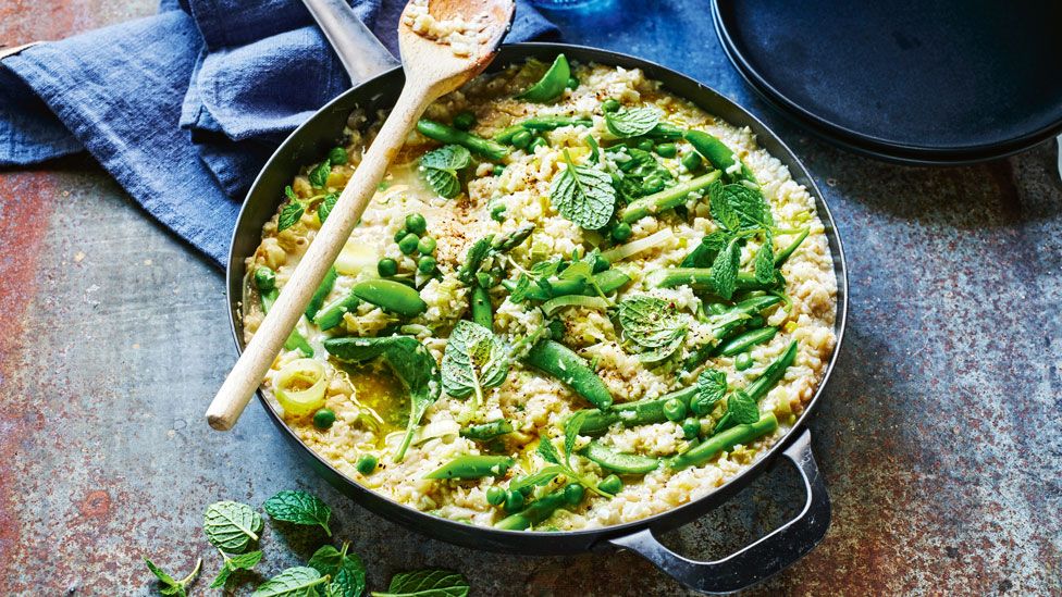 Spring Green Cauliflower Rice Risotto Recipe | Coles