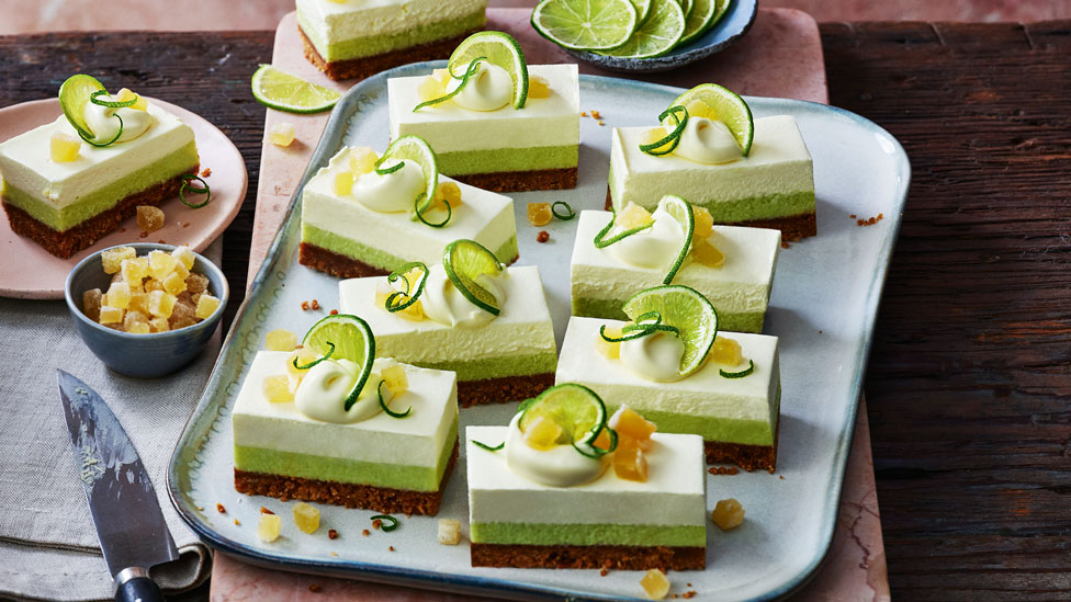 Ginger and key lime pie bars