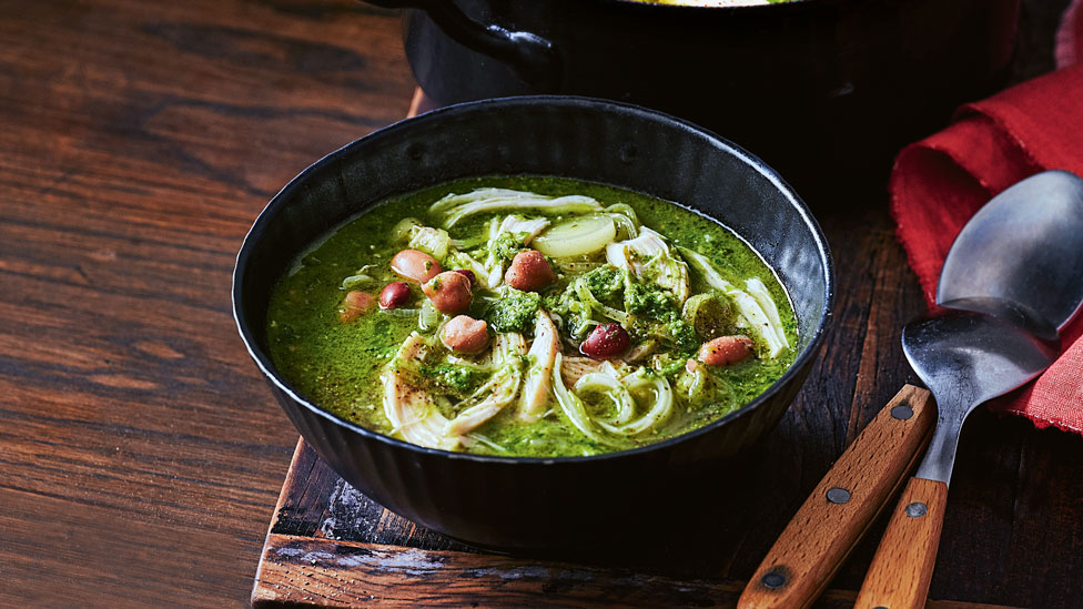 pesto chicken soup