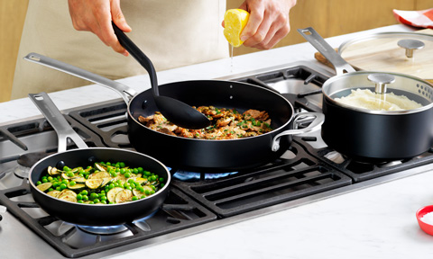 Pork piccata with potato mash