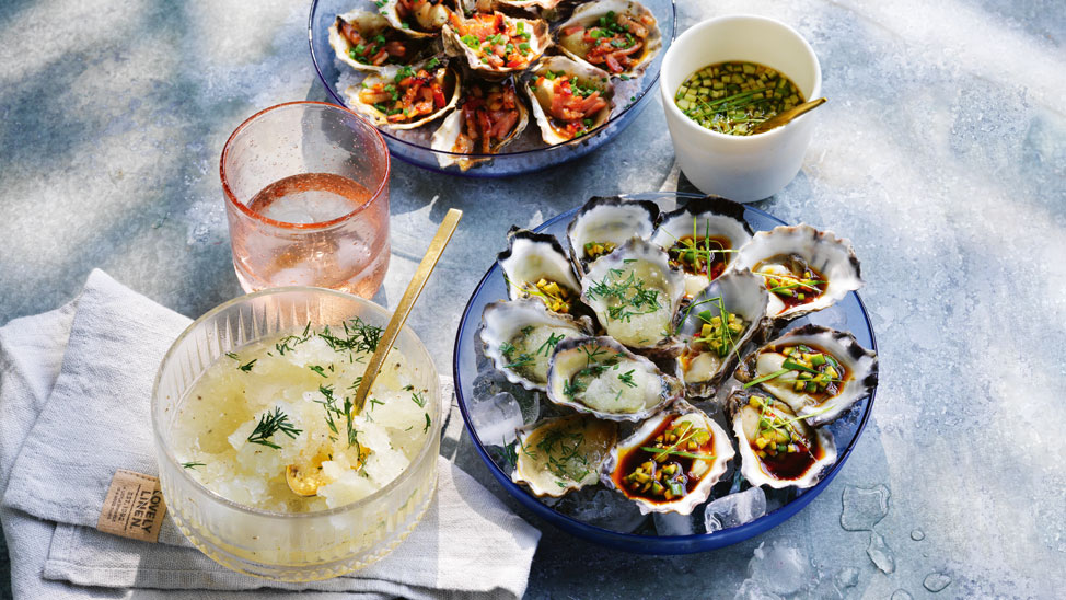 Oyster tasting platter