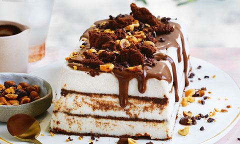 Banana, coconut and chocolate semifreddo