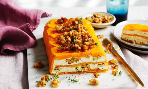 Pumpkin and walnut terrine